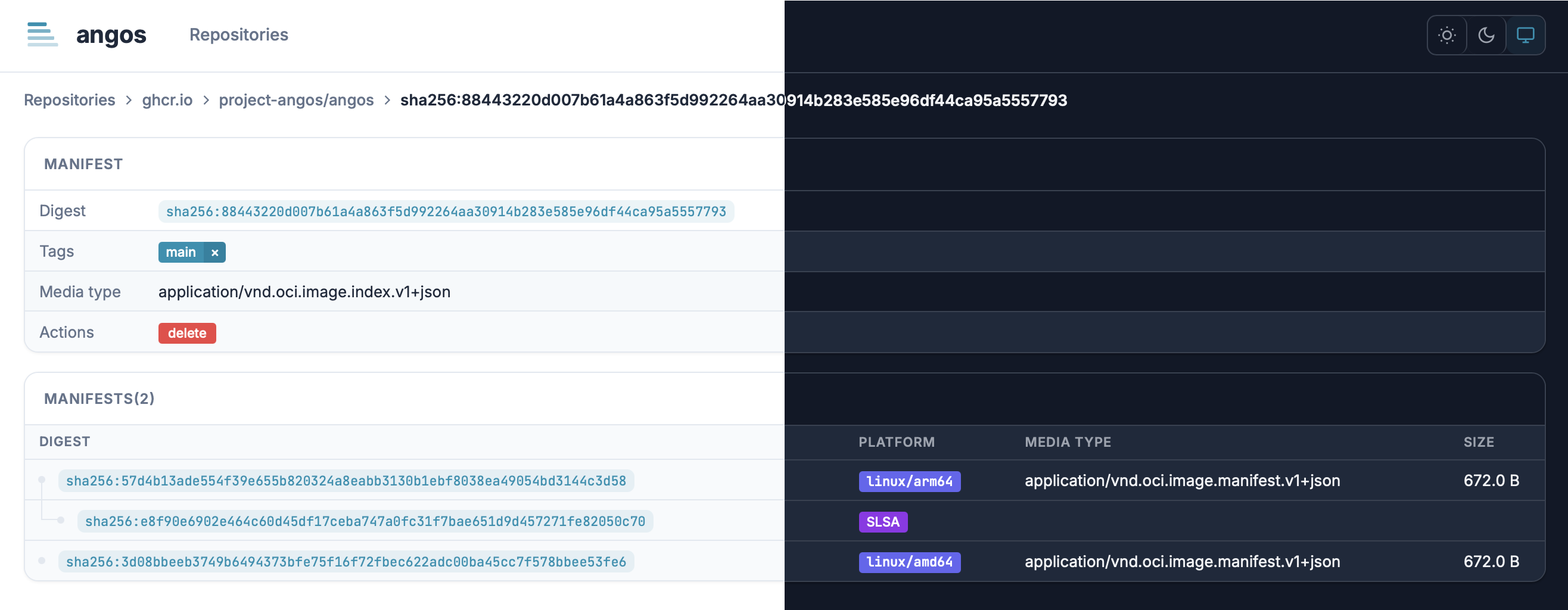 Dark and Light Theme