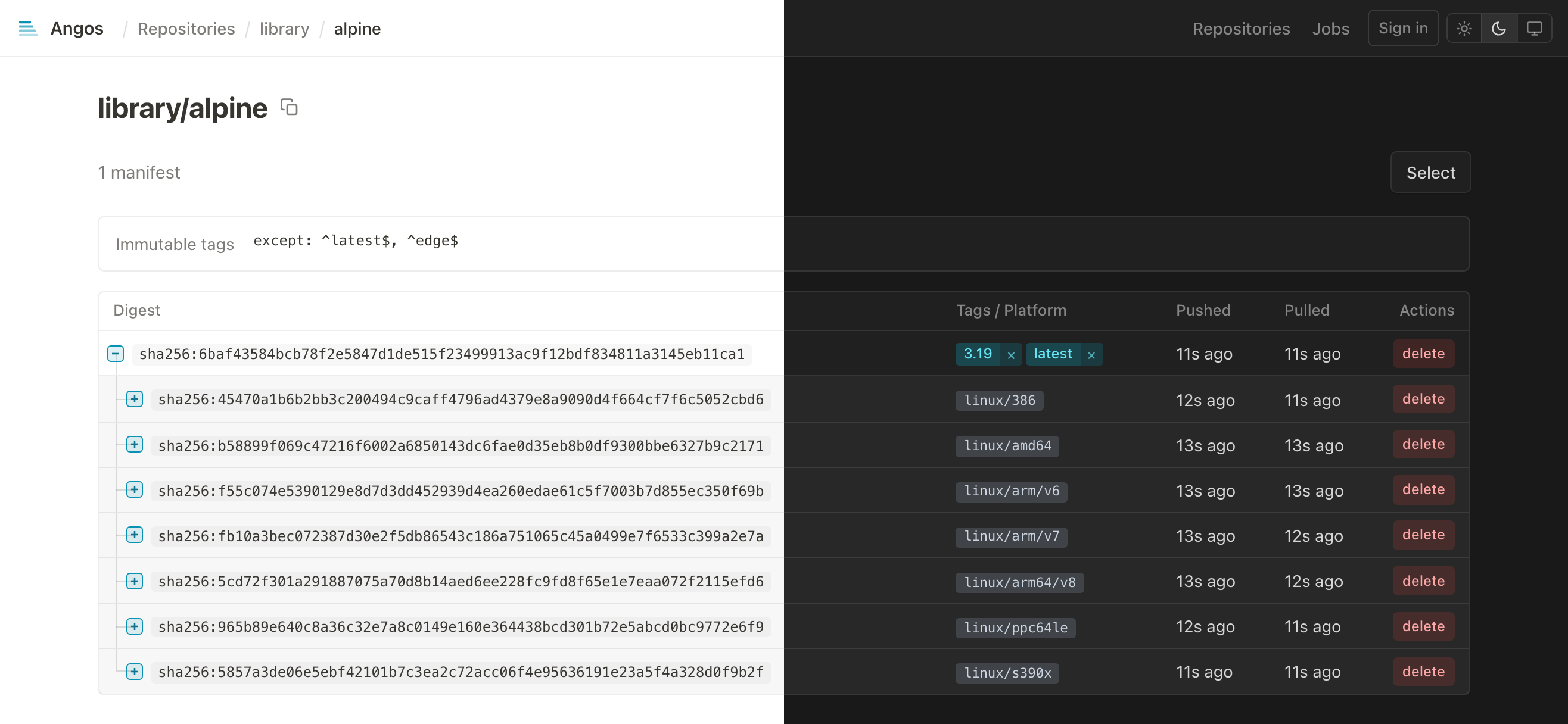 Dark and Light Theme